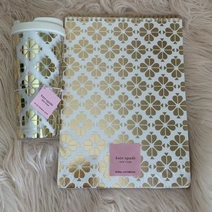 Kate Spade Thermal Mug + Large Spade Notebook NWT